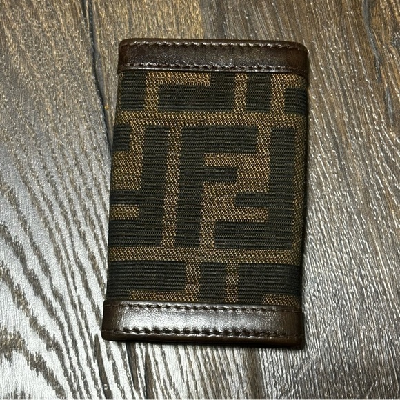 FENDI Zucca Canvas Leather 6 Key Rings Key Case Brown - Picture 8 of 8